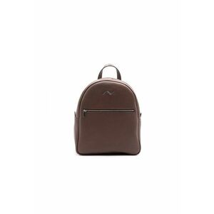 Rucsac de piele cu buzunar frontal cu fermoar imagine