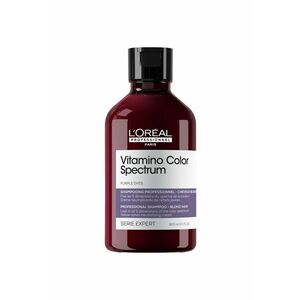 Sampon pentru par vopsit L’Oreal Professionnel Serie Expert Vitamino Color Spectrum Purple - sampon neutralizator a nuantelor galbene nedorite - pentru parul blond & decolorat - par mai stralucitor - produs vegan - 300ml imagine