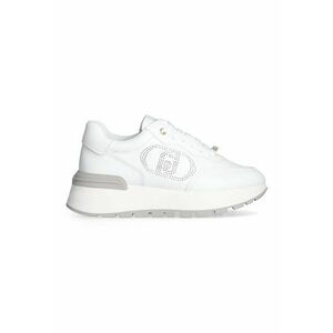 Pantofi sport din piele cu sireturi si platforma imagine