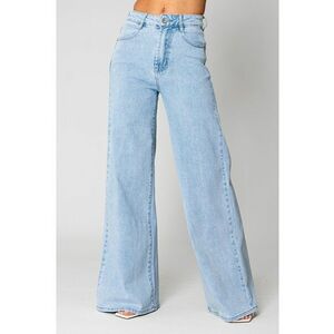 Blugi elastici largi din denim Light Blue 15267 imagine