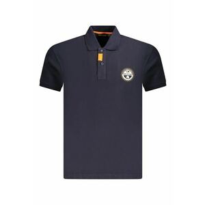 Tricou polo barbati - cu imprimeu cu logo - Regular fit - Bleumarin imagine