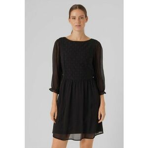 Rochie evazata cu maneci semi-transparente imagine