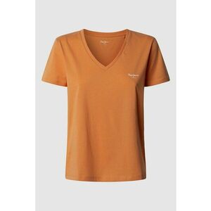 Tricou din bumbac cu decolteu in V imagine