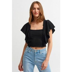 Bluza crop cu decolteu patrat imagine