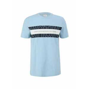 Tricou barbati big size cu decolteu la baza gatului si imprimeu cu logo aludus imagine