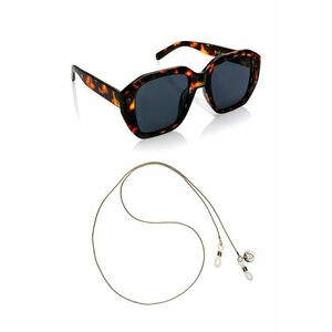 Ochelari de soare patrati unisex cu lant imagine