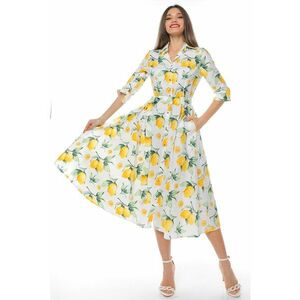 Rochie-camasa evazata cu cordon in talie imagine