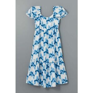 Rochie midi cu croiala in A si model imagine