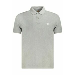 Tricou polo barbati - cu mini logo brodat - Slim fit - Gri imagine