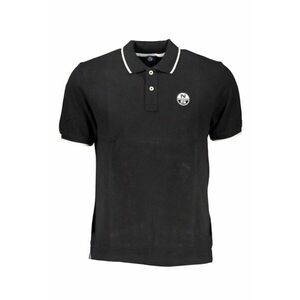Tricou polo barbati - cu mini logo brodat - Regular fit - Negru imagine