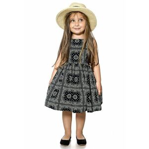Rochie cu decolteu rotund - croiala in A si imprimeu imagine