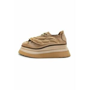 Pantofi flatform din piele cu varf ascutit imagine