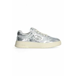 Pantofi sport din piele cu aspect metalizat imagine