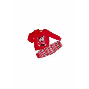 Pijama de bumbac cu tematica de Craciun Rosu - 116 cm - 6 ani imagine