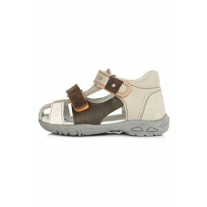 Sandale Baietei - din Piele - cu Scai - Flexibile - Maro - AC290-7003 - 19 - Maro imagine