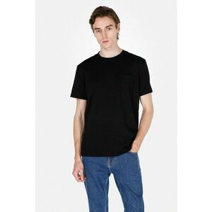 Tricou din bumbac cu decolteu la baza gatului imagine