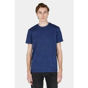 Tricou cu imprimeu si decolteu la baza gatului imagine