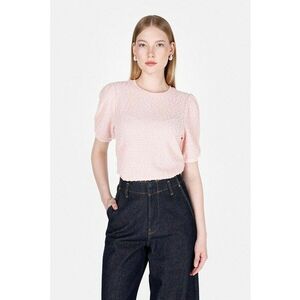 Bluza texturata cu maneci bufante imagine