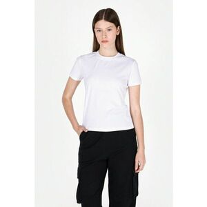 Tricou cu decolteu la baza gatului si model uni imagine