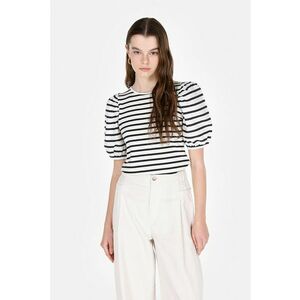 Bluza cu maneci scurte si model in dungi imagine