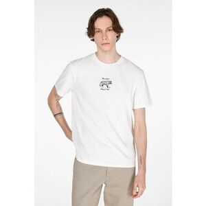 Tricou cu decolteu la baza gatului si imprimeu discret imagine