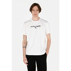 Tricou cu imprimeu si decolteu la baza gatului imagine