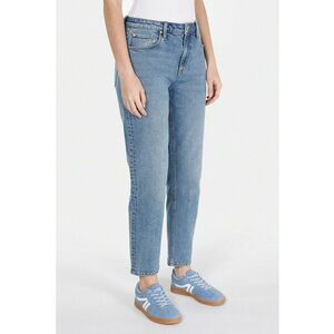 Blugi mom fit cu model uni imagine