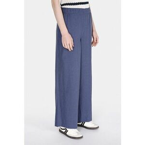 Pantaloni din amestec de in cu croiala ampla imagine