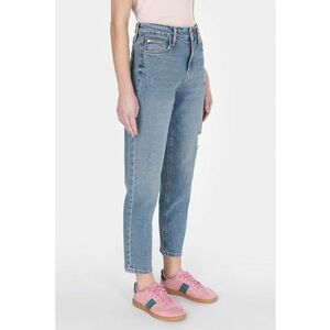 Blugi mom fit cu talie inalta imagine