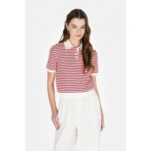 Pulover polo cu croiala crop imagine