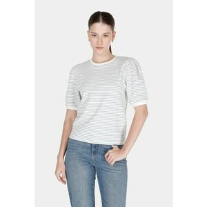 Bluza cu model in dungi si decolteu la baza gatului imagine