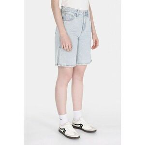 Pantaloni scurti din denim cu croiala ampla imagine