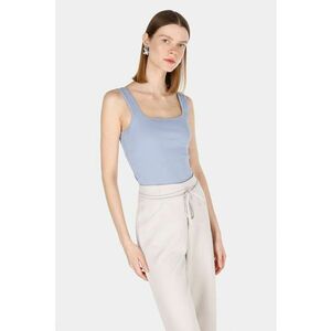 Top slim-fit cu model uni imagine