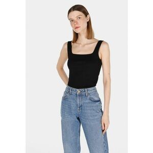 Top slim-fit cu model uni imagine
