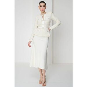 Rochie midi cu detalii din funda si curea imagine