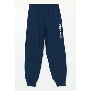 Pantaloni din bumbac cu imprimeu text imagine