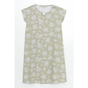 Rochie cu maneci scurte si model floral imagine