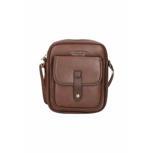Geanta crossbody cu buzunar cu clapa - Maro inchis imagine