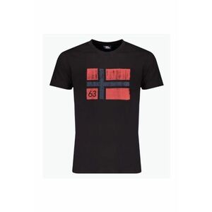 Tricou barbati cu decolteu la baza gatului si imprimeu cu logo imagine