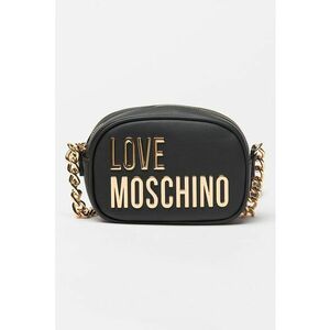 Geanta crossbody de piele ecologica cu logo - Negru imagine