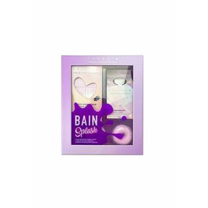 Set cadou Splash Bath - spuma de baie - tableta si gogosi efervescente - Blueberry - 4 buc imagine