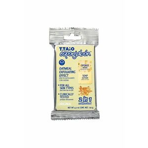 2 in 1 Burete de baie si sapun incorporat - cu fulgi de ovaz - efect exfoliant - 120 gr imagine