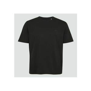 Tricou cu maneca scurta si decolteu la baza gatului - barbati big sizes - Negru imagine