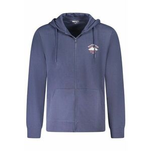 Hanorac barbati - din bumbac cu fermoar si logo - regular fit - bleumarin imagine
