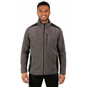 Bluza tricotata cu fermoar pentru trekking Faratino - Gri inchis melange imagine