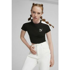Tricou crop din bumbac cu detaliu logo imagine