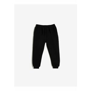 Pantaloni de trening din amestec de bumbac cu snururi de ajustare imagine
