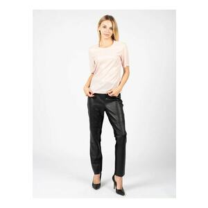 Bluza cu maneca scurta si decolteu la baza gatului Materasso - Roz - 34 imagine