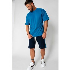 Set LeClub tricou oversized si pantalon scurt Duo Peacock Blue 15841 imagine