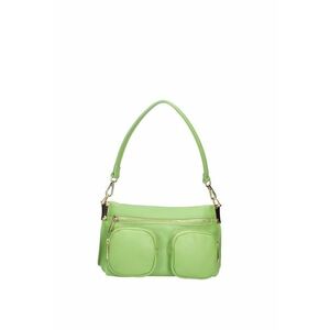 Geanta crossbody de piele cu buzunare multiple - Verde imagine